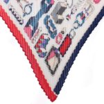 Women's lightweight pleated designer inspired print neckerchief