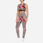 Floral Print Women's Active Sports Bra Featuring Cut Out Detail on the Back