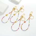 Beaded 'Love' Keychain Featuring Heart